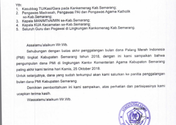 Batas Ahir Pengumpulan Dana PMI