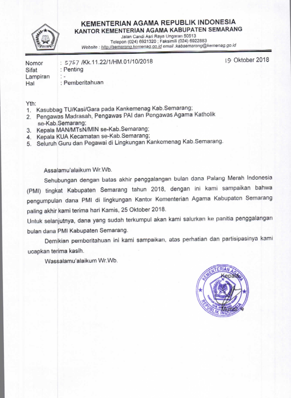 Batas Ahir Pengumpulan Dana PMI