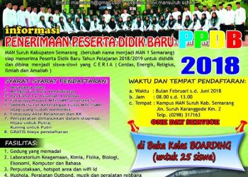 PPDB MAN 1 Semarang ( MAN Tengaran )