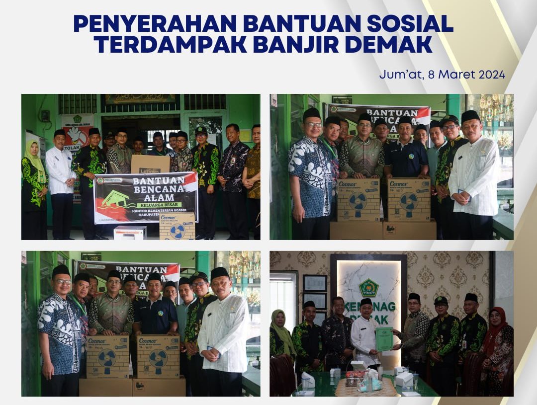 Kemenag Kab.Semarang Serahkan Bantuan Banjir Tahap II ke Demak