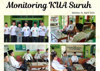 Kakanwil Kemenag Jateng Monev KUA Kecamatan Suruh