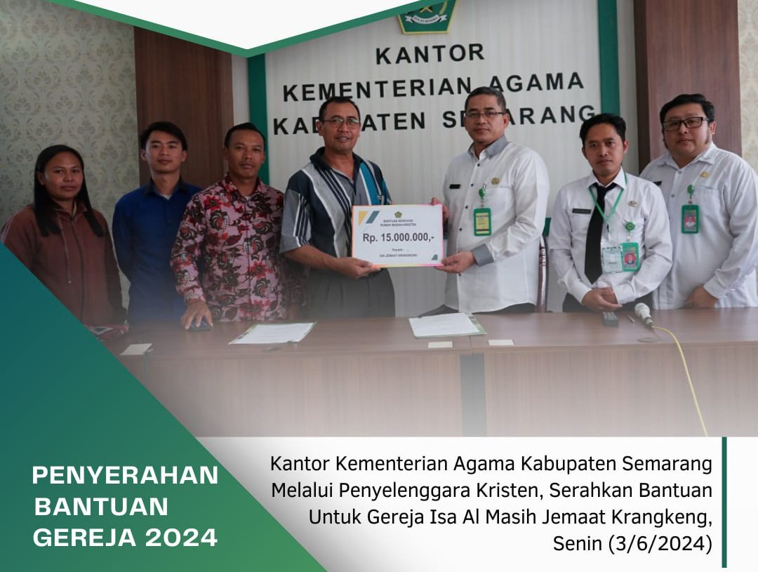 Simbolis Penyerahan Bantuan Renovasi Gereja Isa Almasih Jemaat Krangkeng