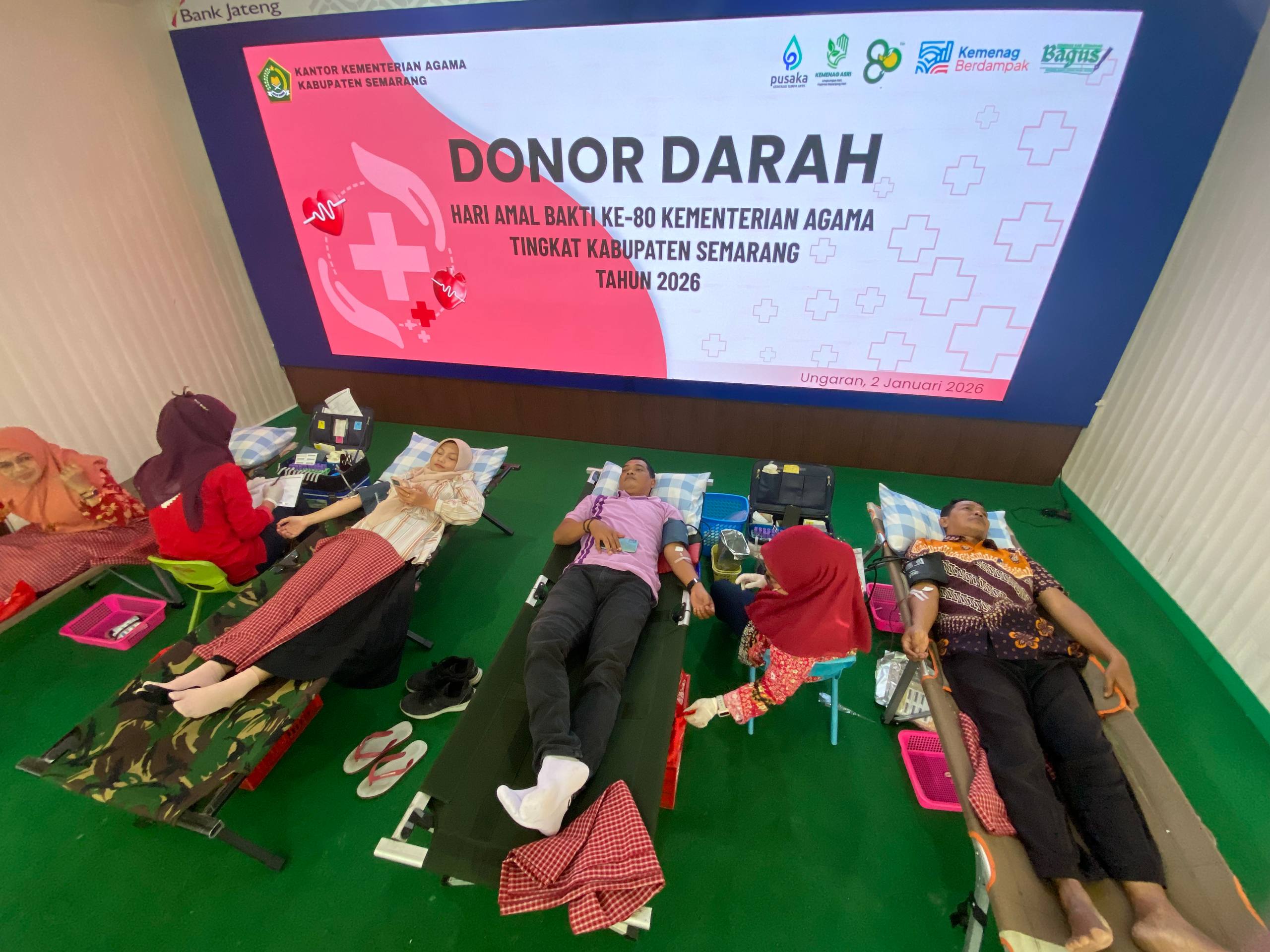 Dari ASN hingga Masyarakat, Donor Darah Warnai HAB Kemenag Semarang